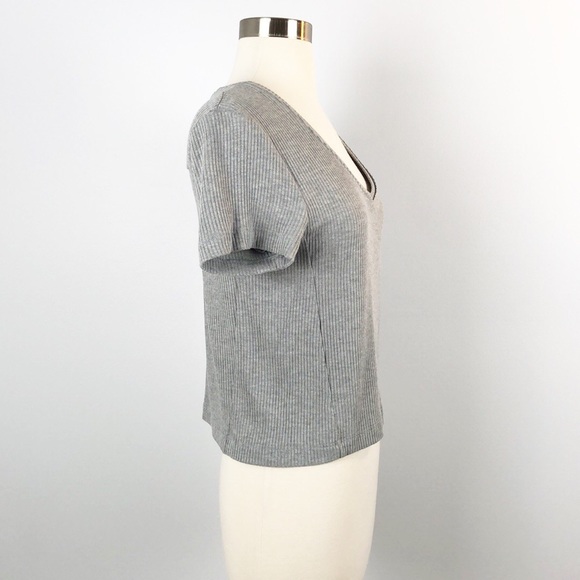 PST Cropped Top Tee Gray Size XL - Picture 4 of 8